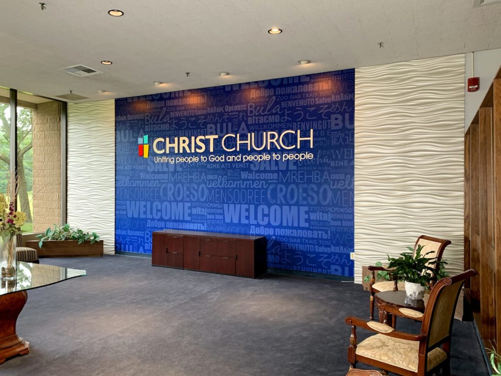 Christ Church Administrative Offices Entrance Environmental Graphics