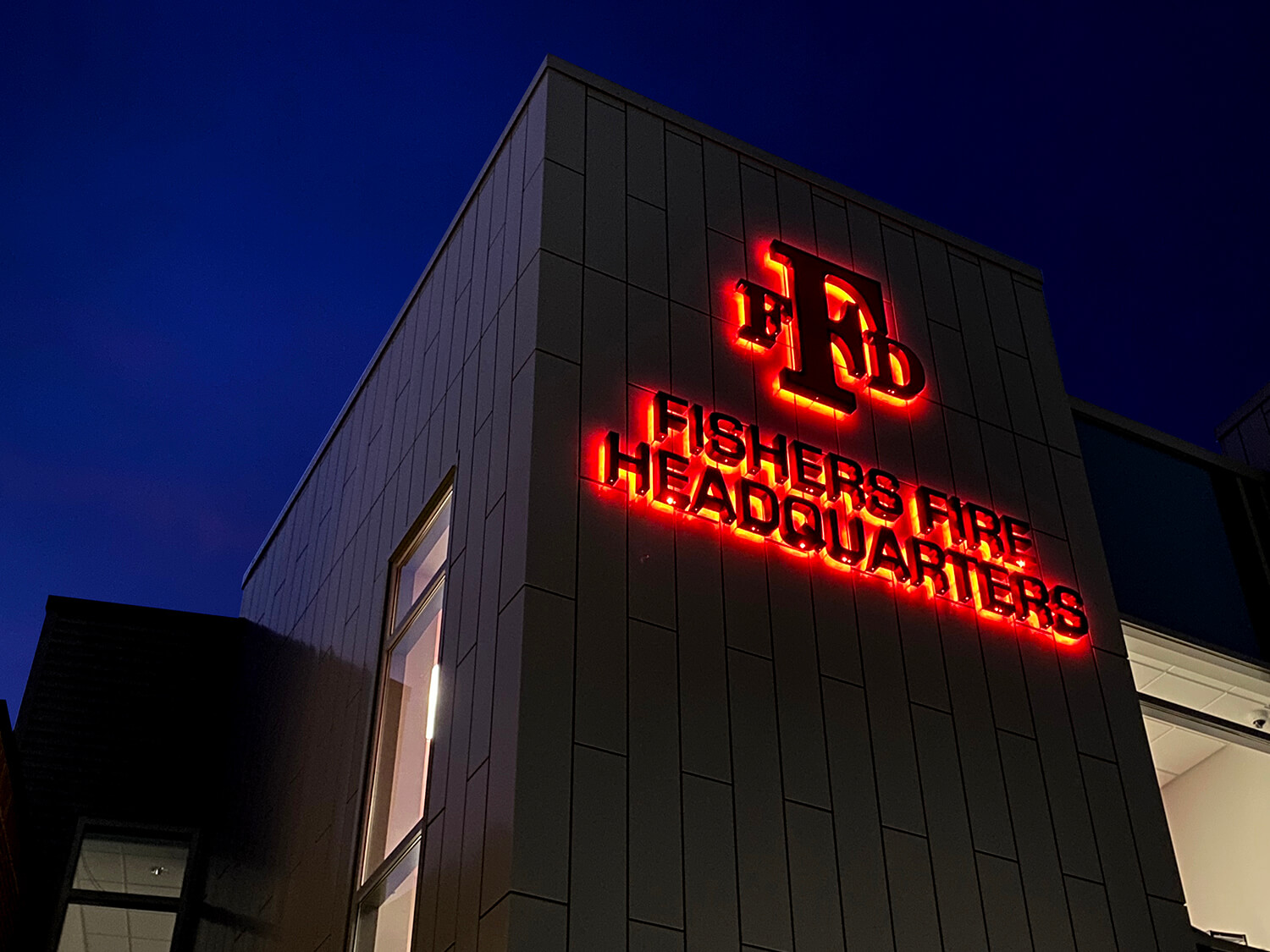 Fishers Fire Headquarters Night