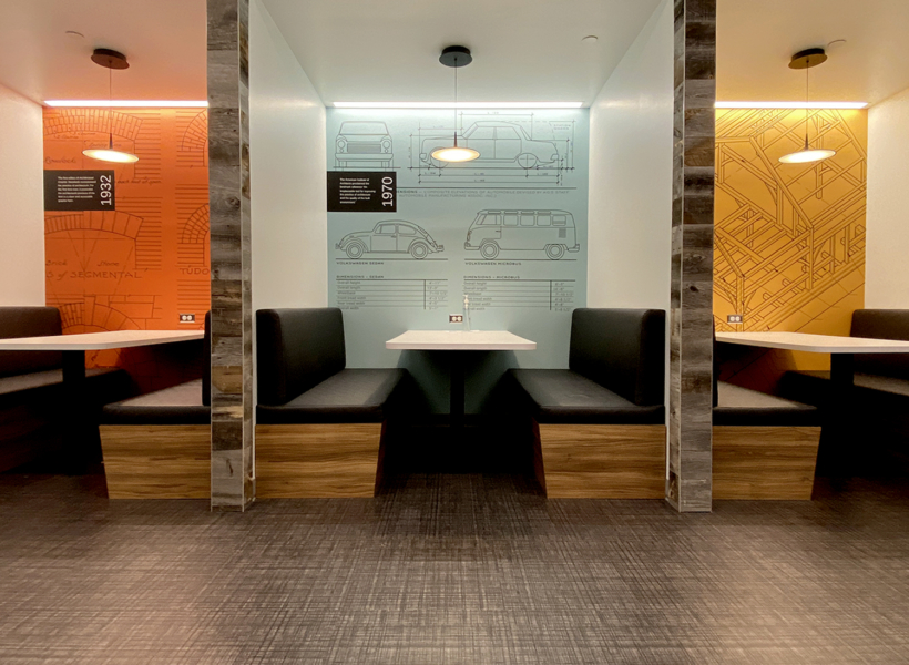 modern booth seating areas