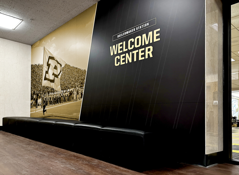 High-quality custom business signage and interior wall graphics.