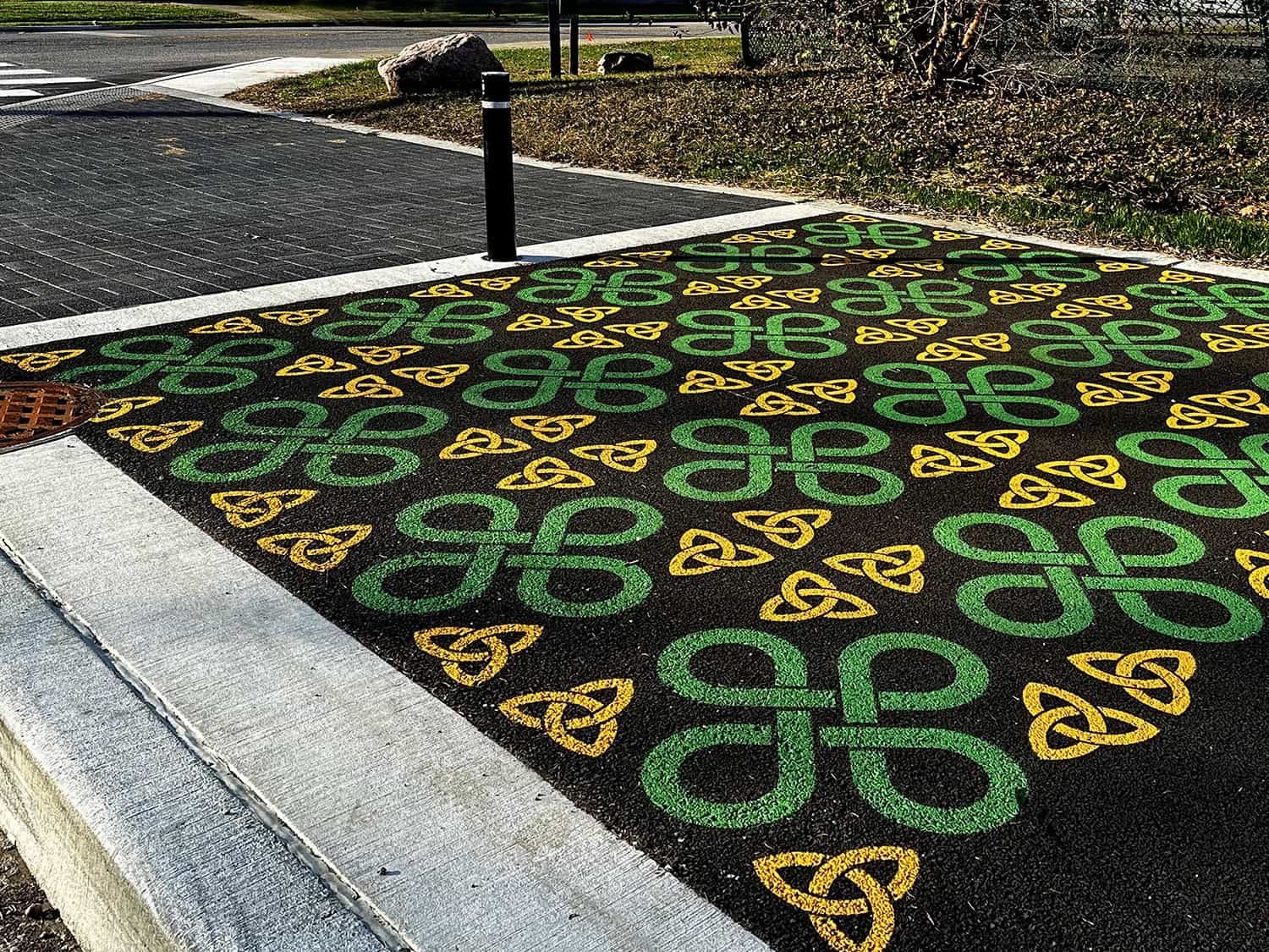 Colorful patterned path