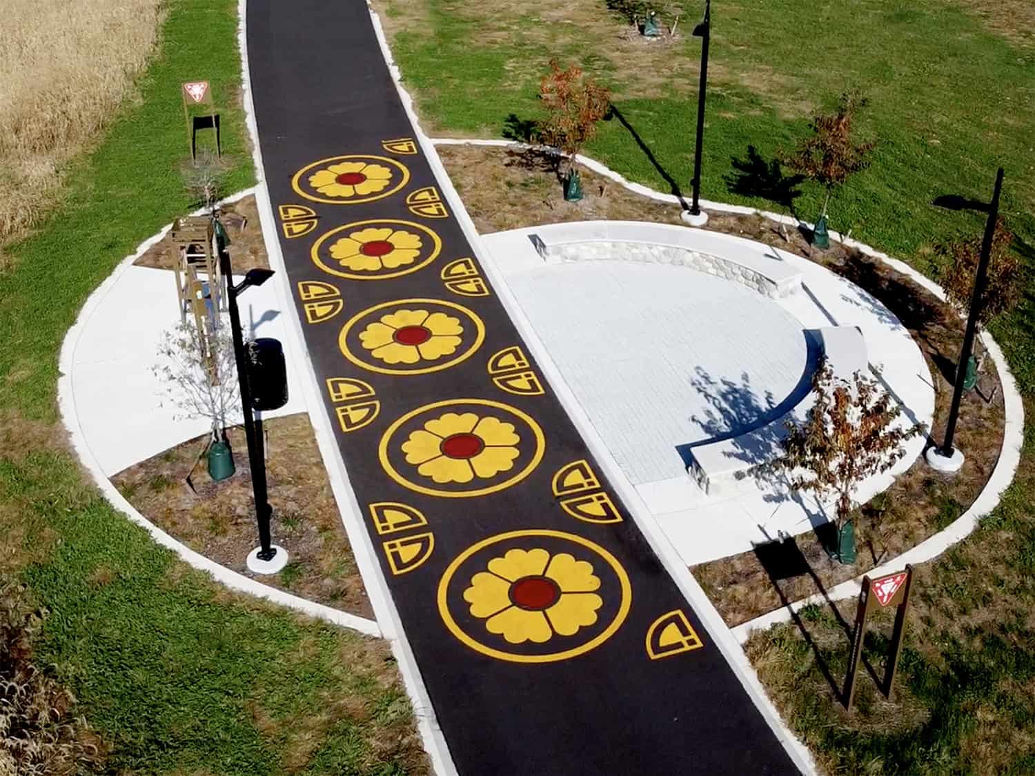 blue and yellow geometric star patterns